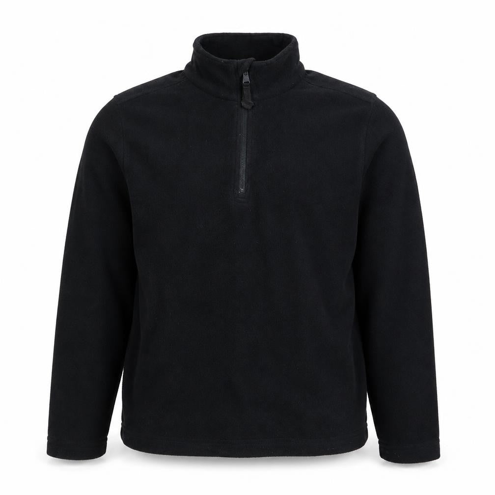 TOG24 Black Fleece 1/4 Zip Pullover Sweatshirt Teens 13-14 Years