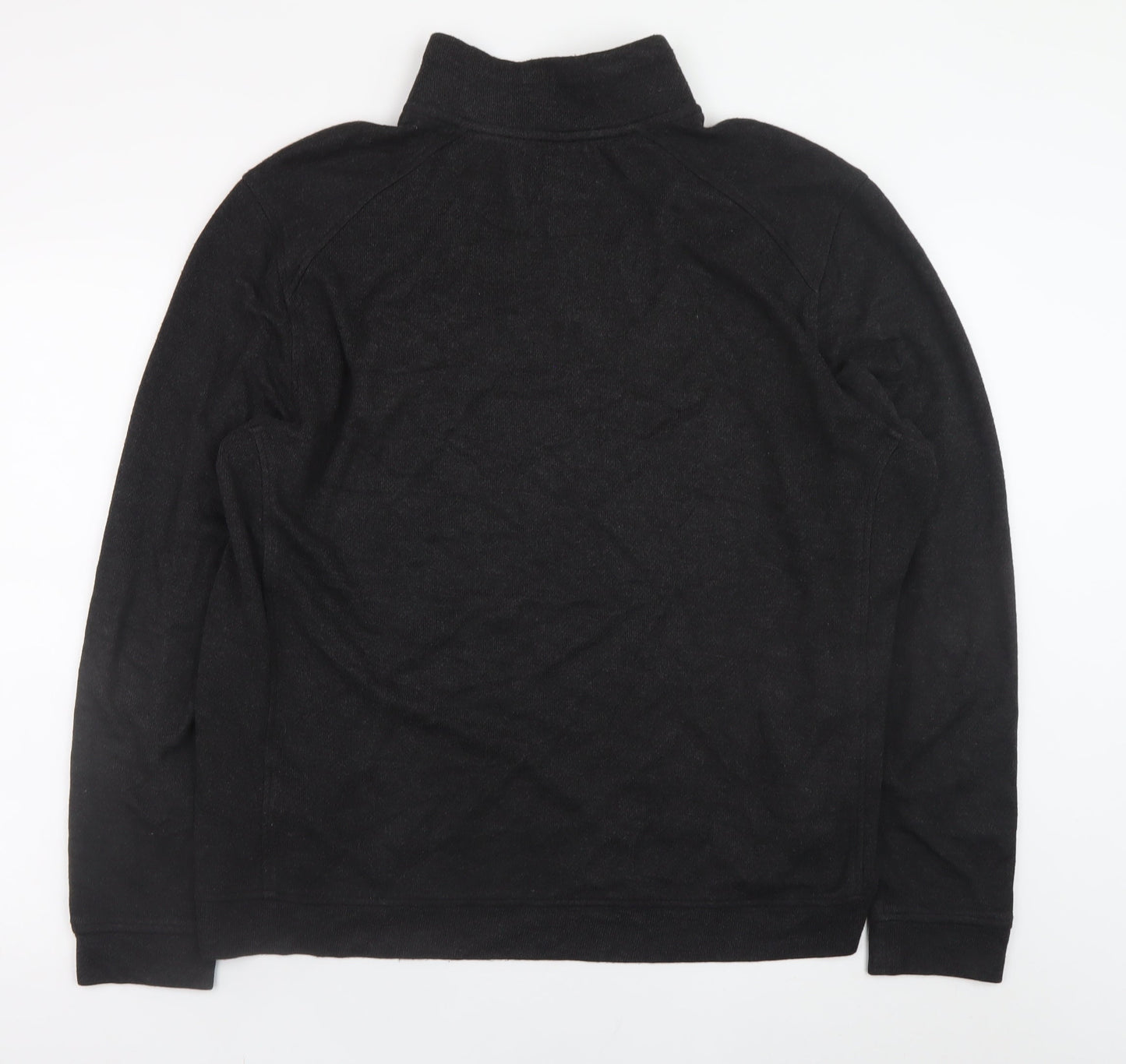Ted Baker Mens Black 7XL 1/2 Zip Wool Blend Jumper