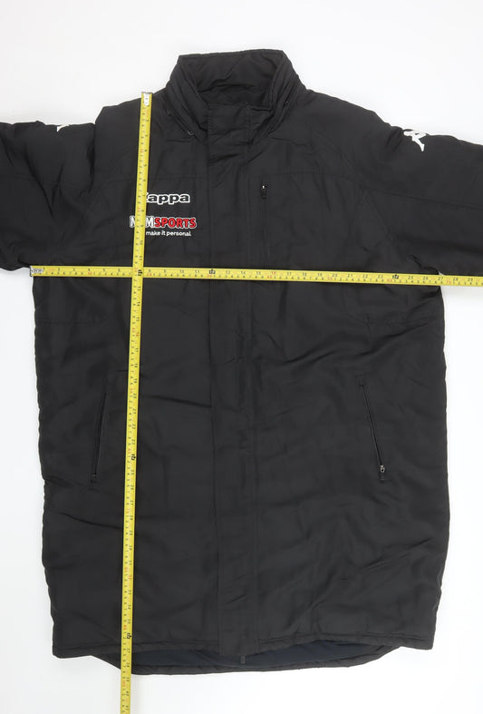 Kappa Men’s Black XL Long Lined Winter Parka Coat
