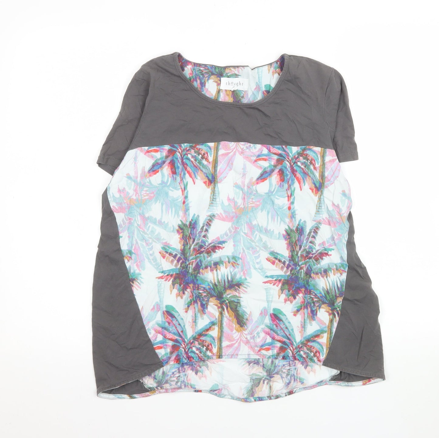 Thought Women’s Multicoloured Tropical T-Shirt Size 10 Cotton Blend