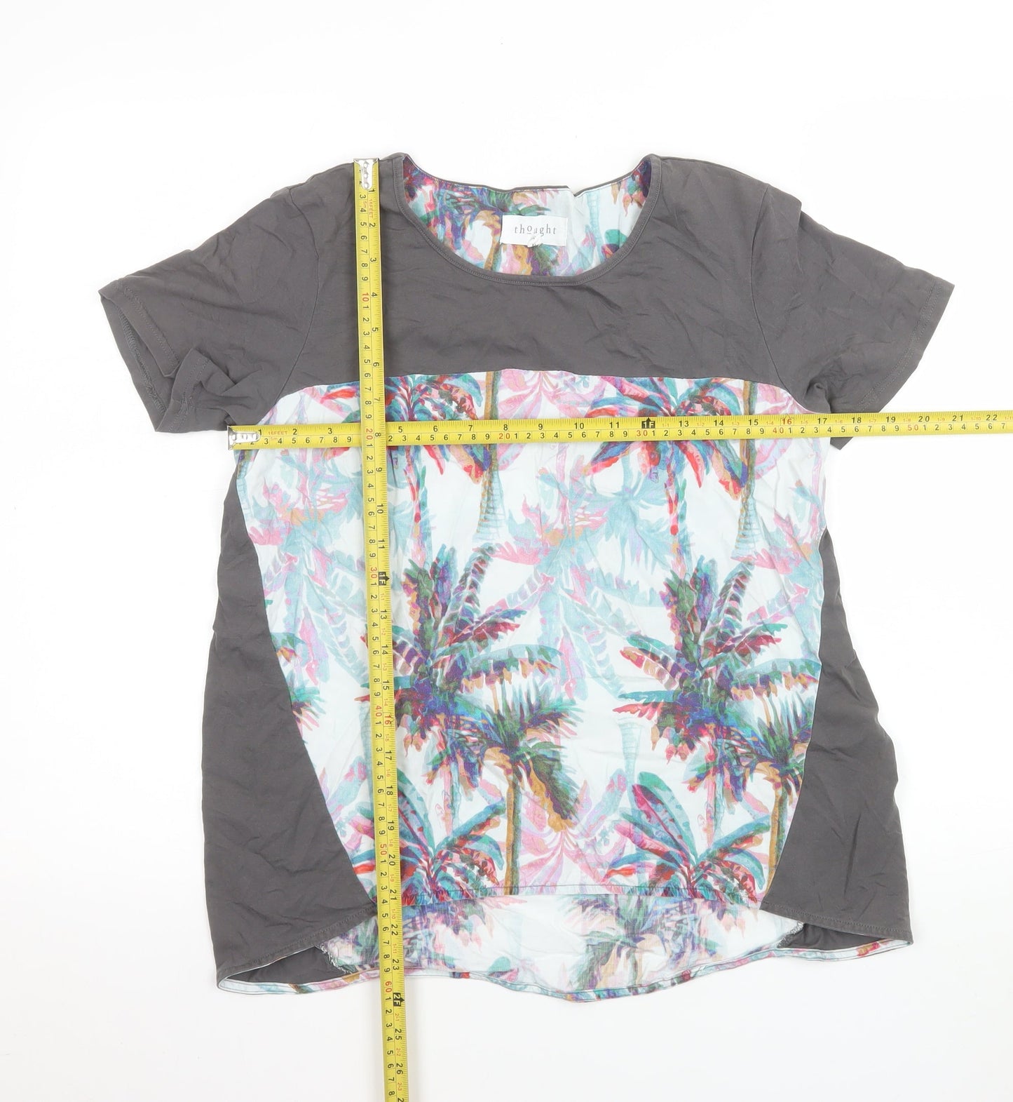 Thought Women’s Multicoloured Tropical T-Shirt Size 10 Cotton Blend
