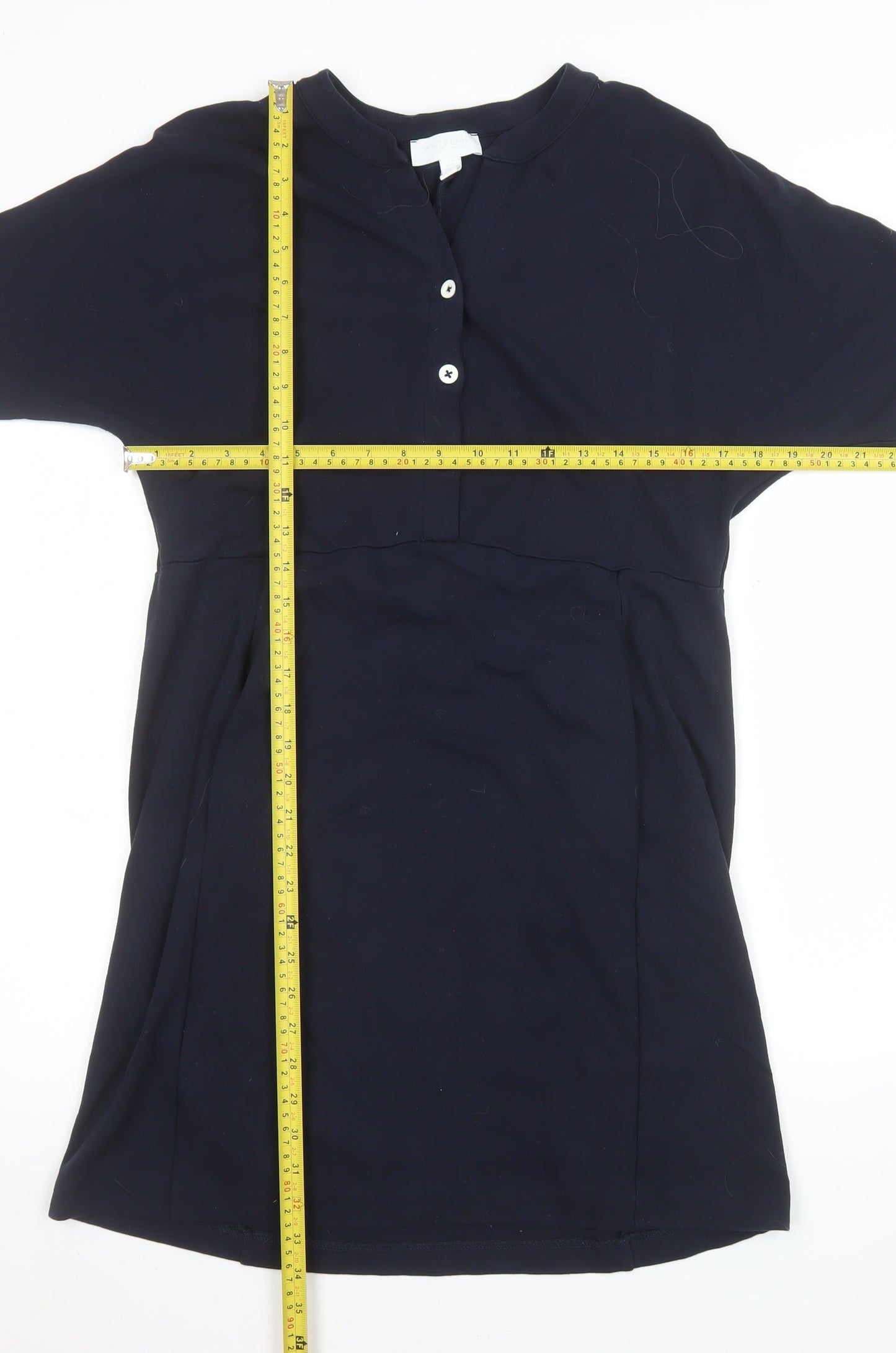 The White Company Women Black Size 12 Shift Knee Length Dress