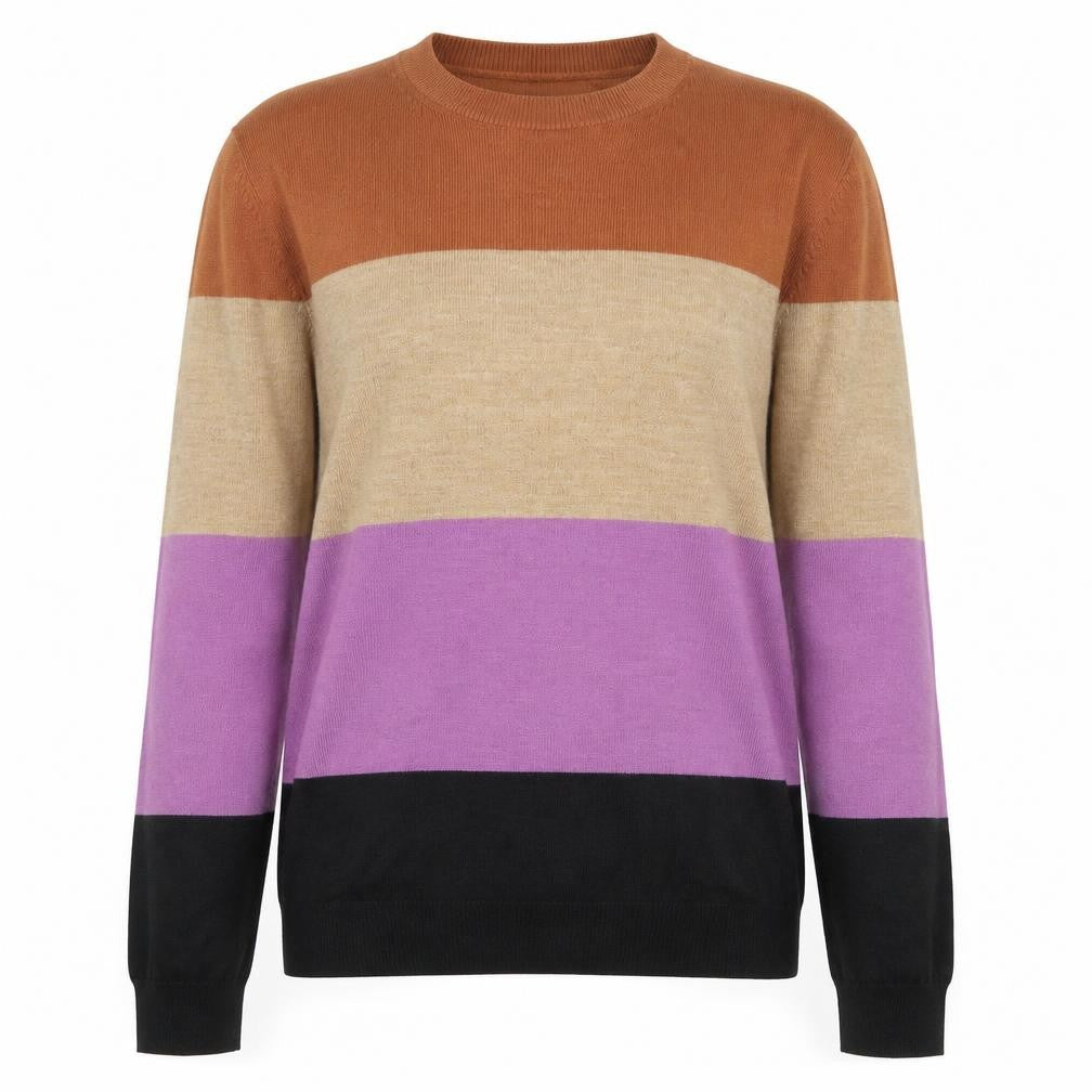 Marks and Spencer Women's Multicoloured Striped Jumper Size 12