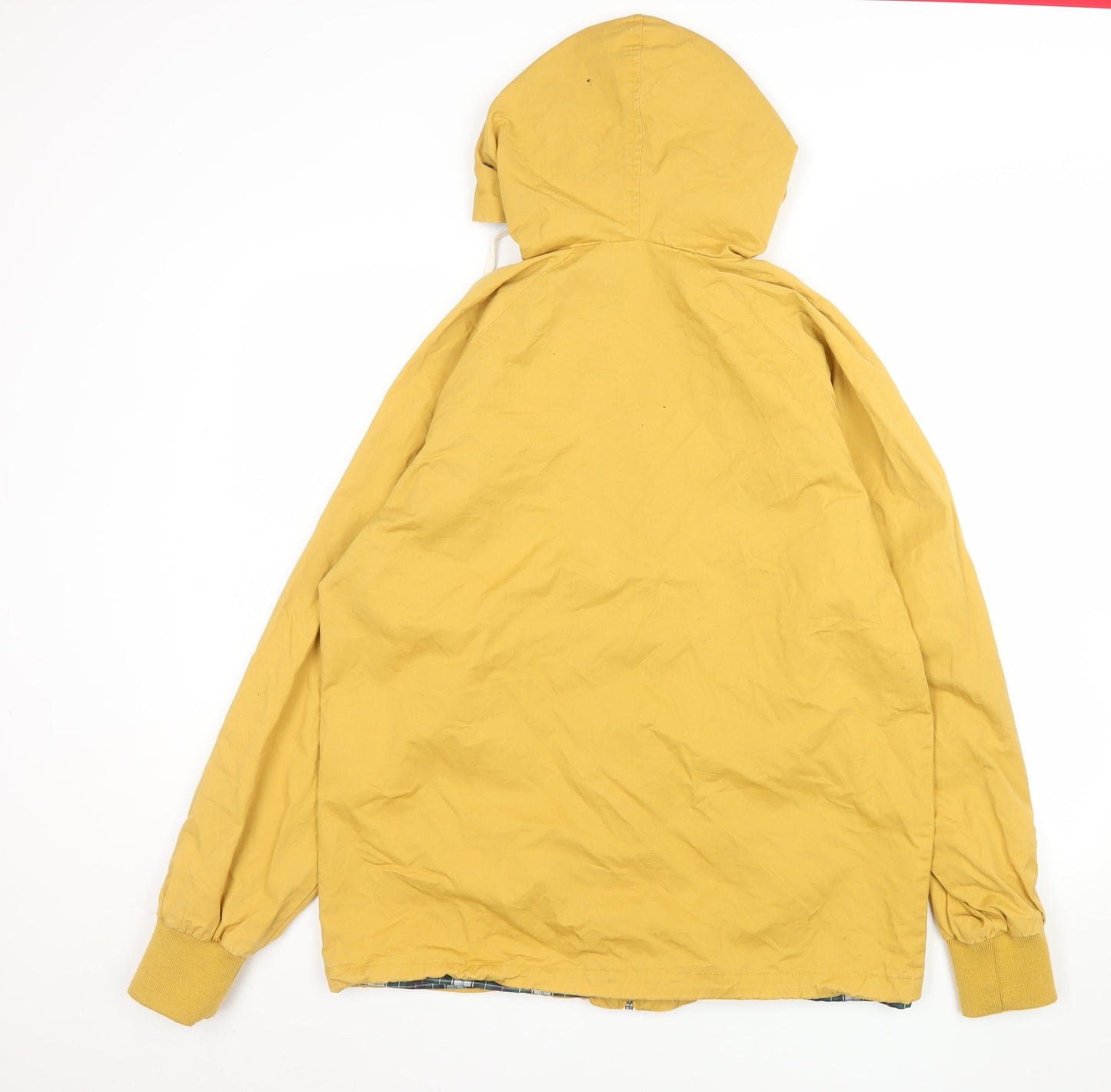Pop England Womens Yellow Hooded Cotton Windbreaker Jacket M
