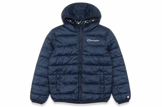 Champion Boys Blue Puffer Jacket Hooded Full Zip 10-11 Years Winter Coat