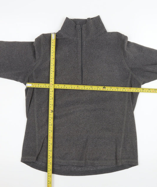 GAP Men's Grey 1/4 Zip Fleece Sweatshirt Medium Classic Fit