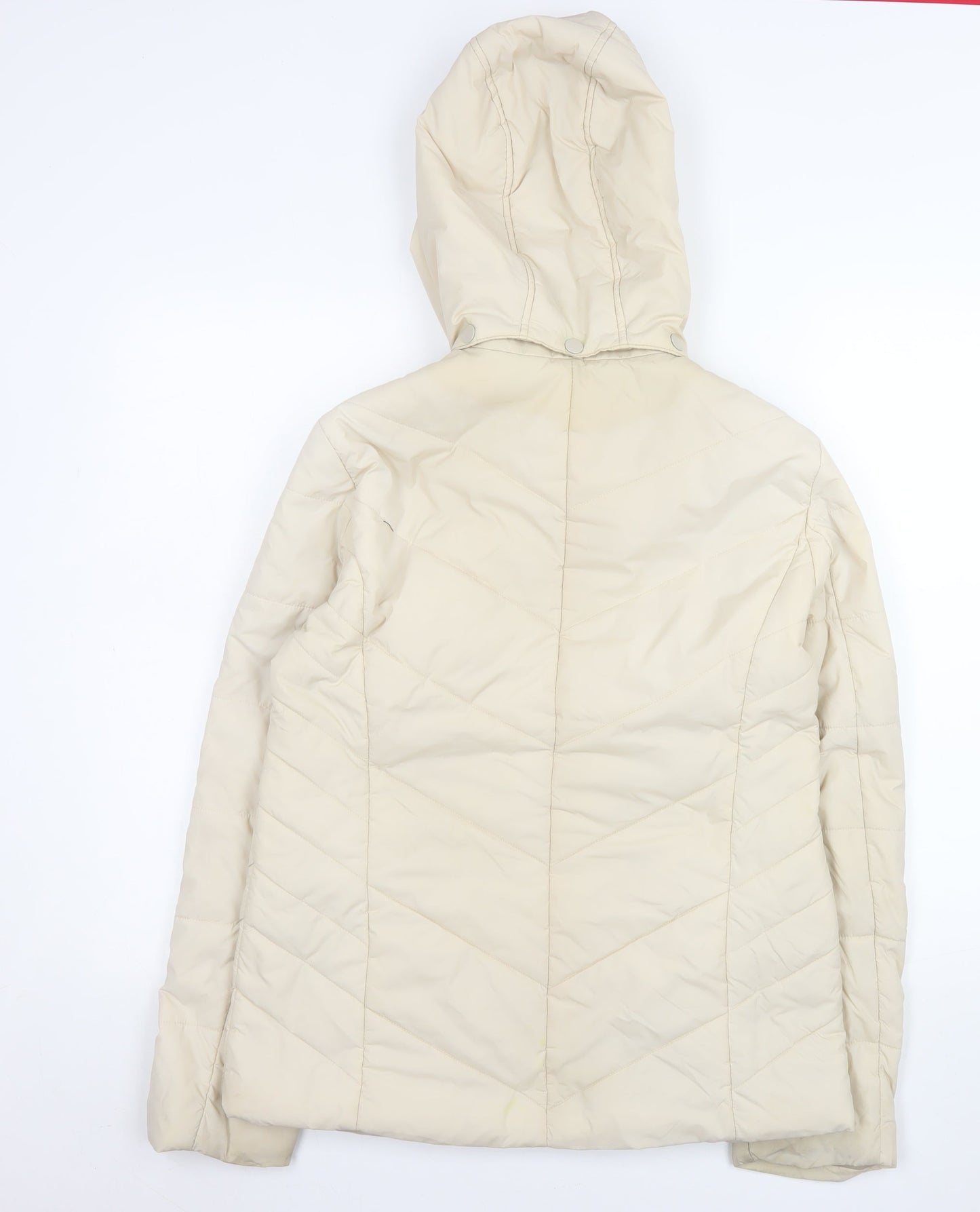 John Lewis Women’s Beige Hooded Puffer Jacket Size 8