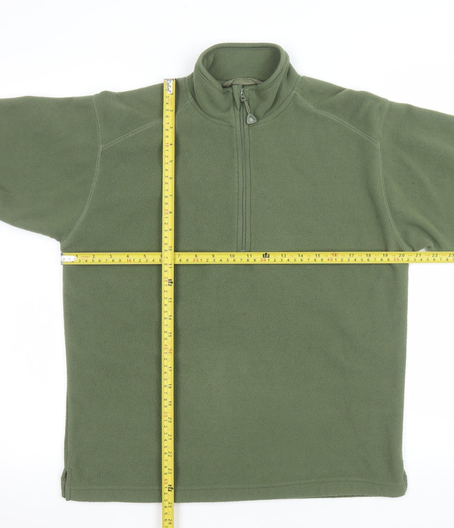 Jerzees Men’s Green Fleece 1/4 Zip Pullover Sweatshirt Size S