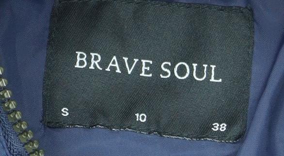 Brave Soul Women's Blue Long Puffer Coat Hooded Size 10