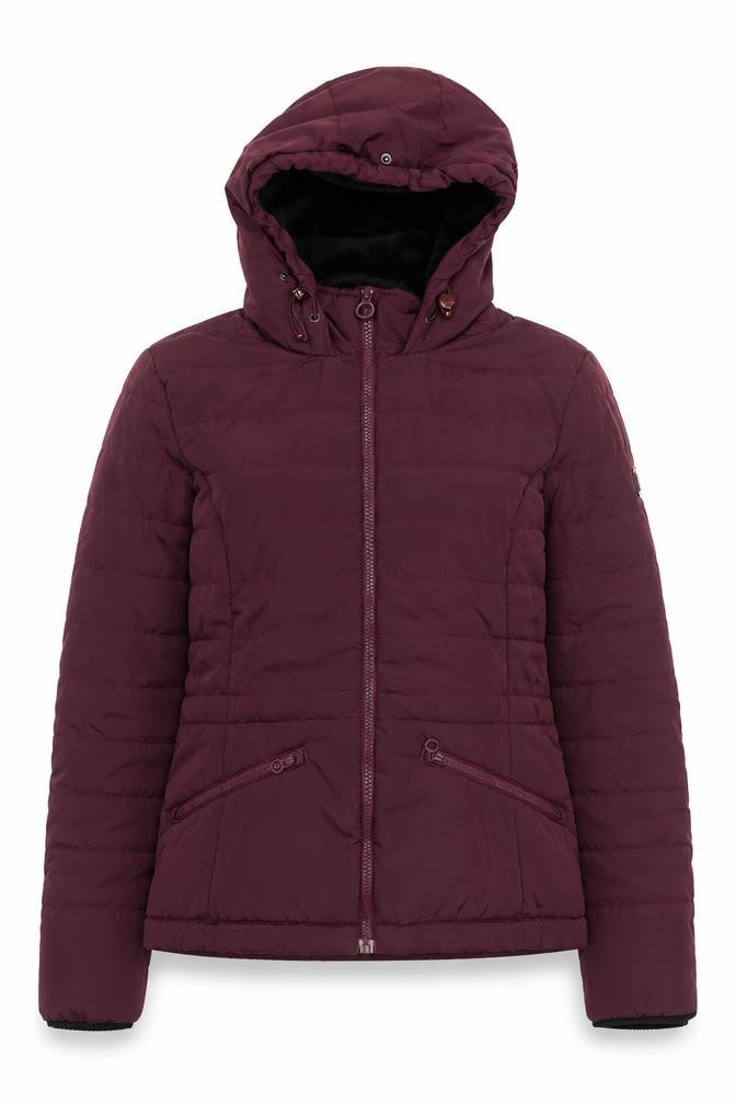 Regatta Women Purple Hooded Puffer Jacket UK 12 Water Resistant