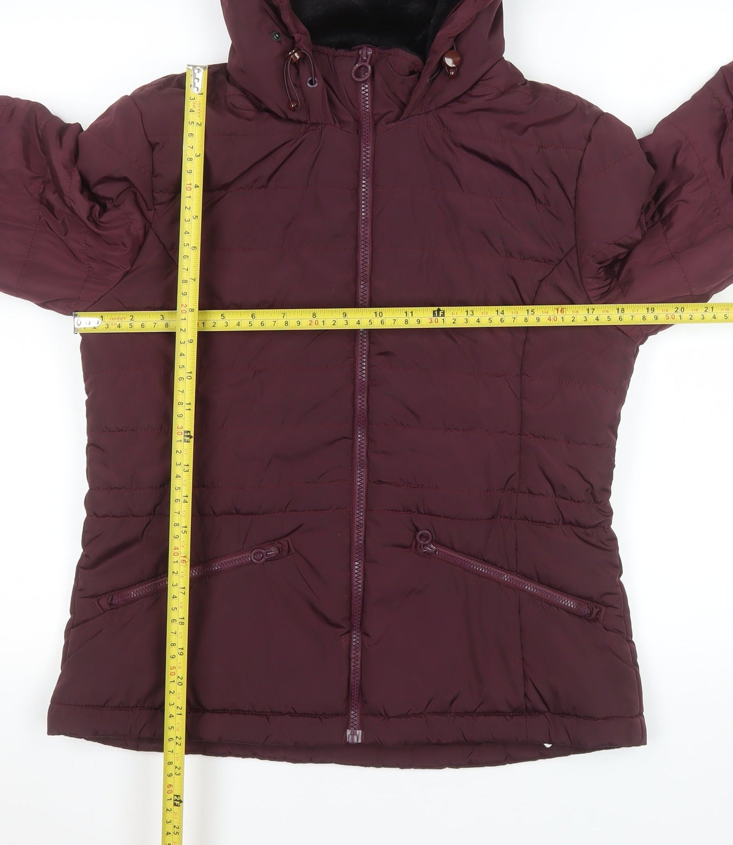 Regatta Women Purple Hooded Puffer Jacket UK 12 Water Resistant