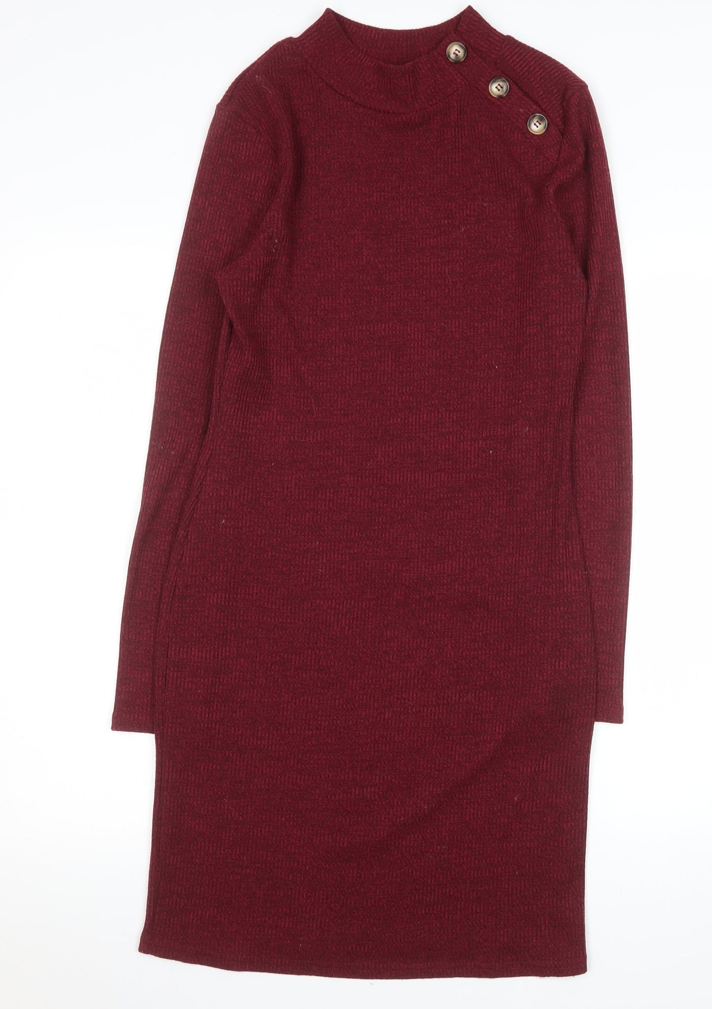 Brave Soul Women Red Bodycon Knit Knee Length Dress Size S