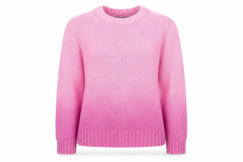 French Connection Women's Pink Cotton Crew Neck Jumper Size M