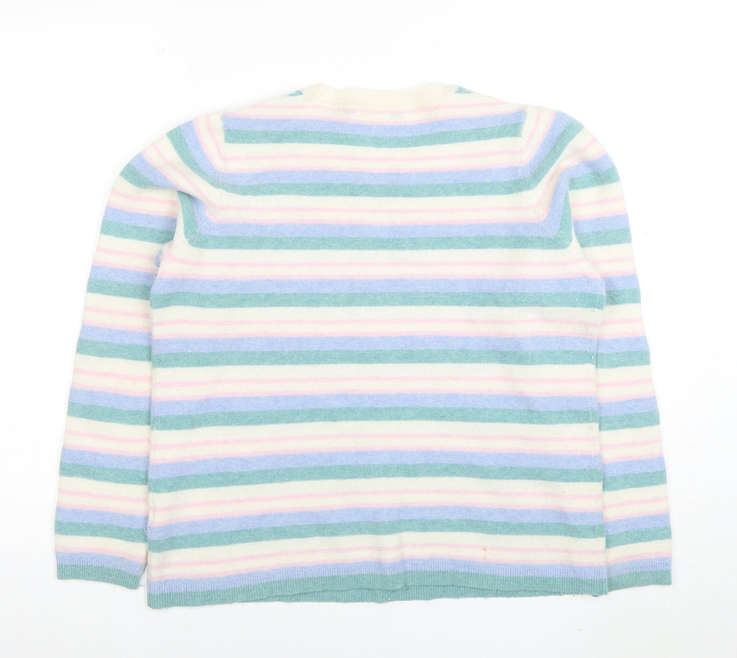 Crew Clothing Women’s Multicoloured Striped Merino Wool Jumper Size 16
