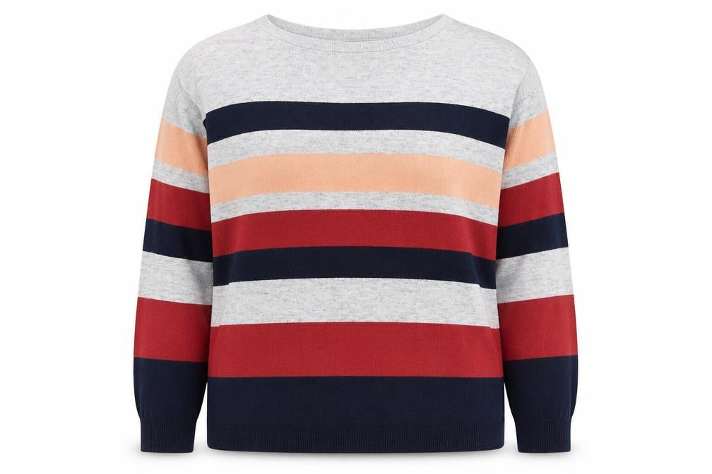 Oasis Women’s Multicoloured Striped Crew Neck Jumper Size M