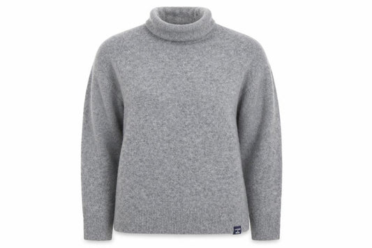 Superdry Womens Grey Wool Roll Neck Jumper Size 8