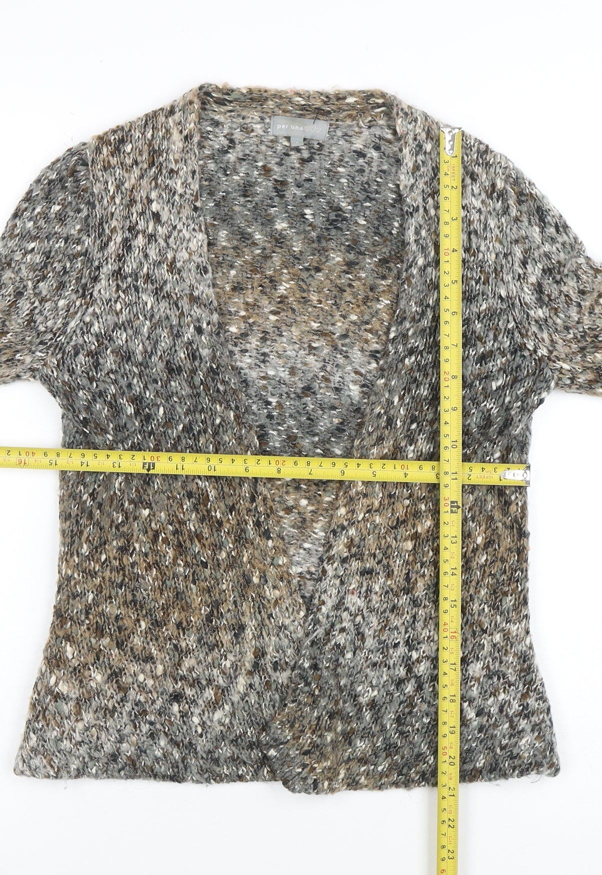 Marks and Spencer Per Una Women's Multicoloured Chunky Knit Cardigan Size S