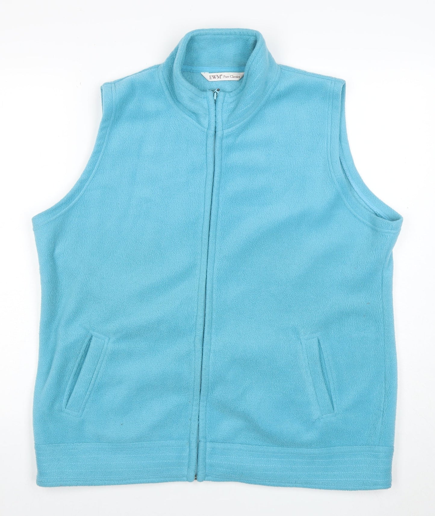 EWM Pure Classics Women's Blue Fleece Waistcoat Bodywarmer Size L