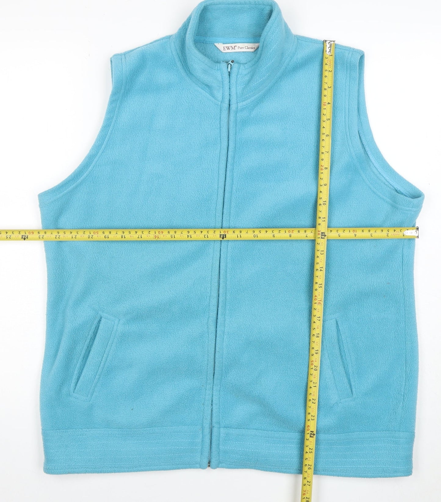 EWM Pure Classics Women's Blue Fleece Waistcoat Bodywarmer Size L