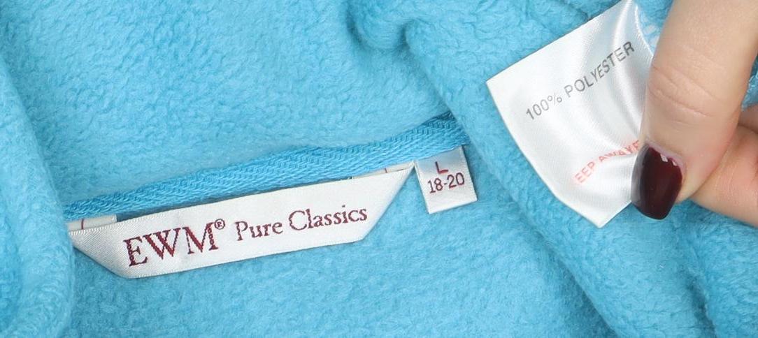 EWM Pure Classics Women's Blue Fleece Waistcoat Bodywarmer Size L