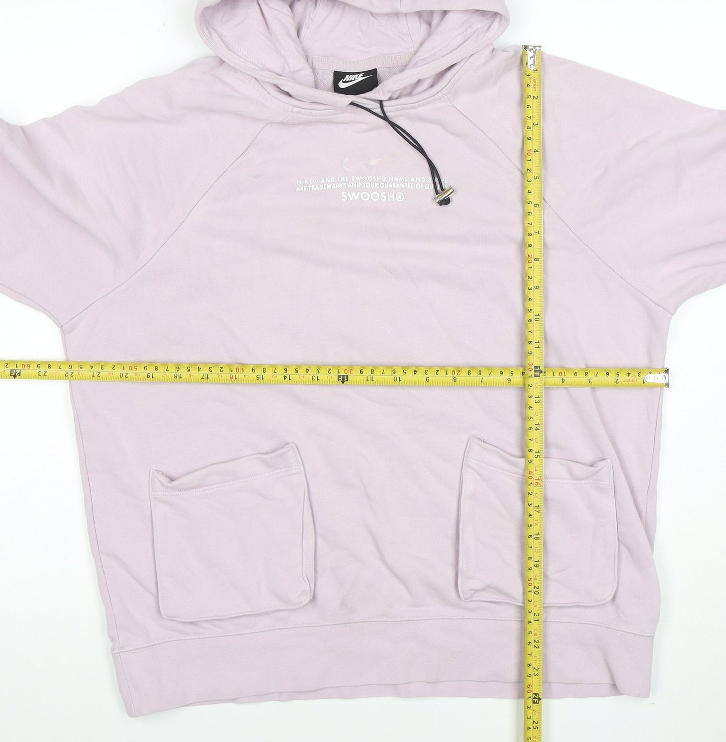 Nike Womens Lilac Pullover Hoodie M Cotton Blend Pockets