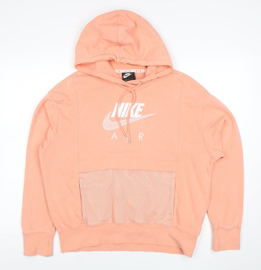 Nike Air Women’s Peach Hoodie Small Cotton Blend Pullover