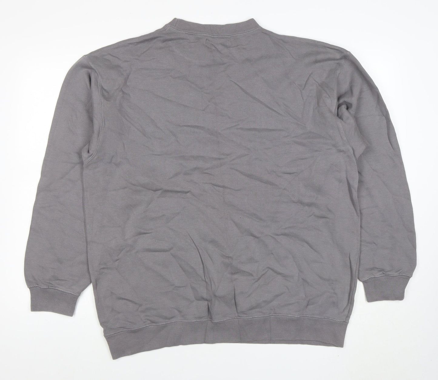 Hawkshead Men's Grey XL Crew Neck Cotton Pullover Sweatshirt
