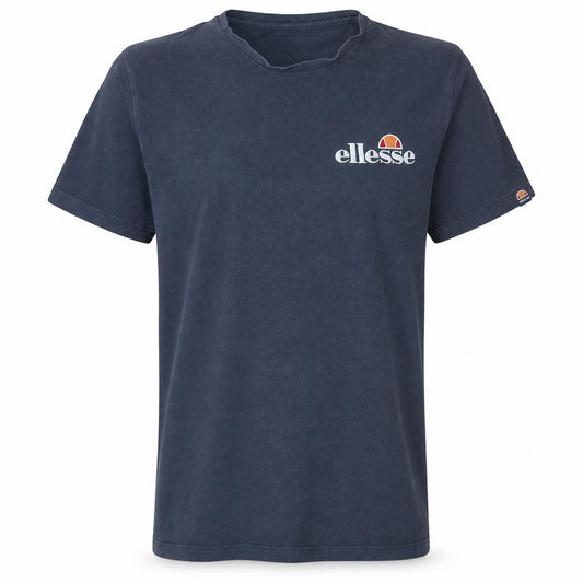 Ellesse Men’s Blue Cotton Short Sleeve Crew Neck Logo T-Shirt Size S