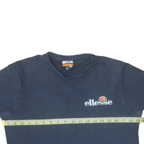 Ellesse Men’s Blue Cotton Short Sleeve Crew Neck Logo T-Shirt Size S