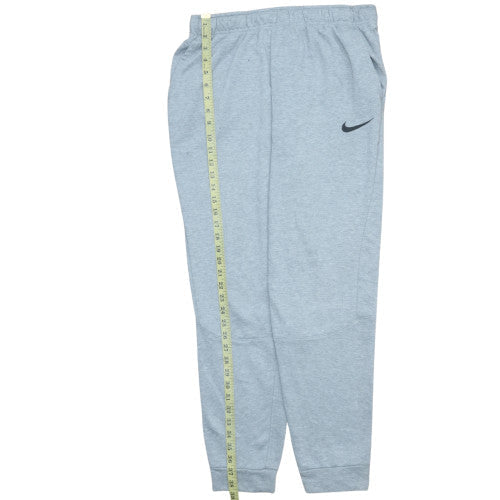Nike Men's Grey Dri-FIT Regular Fit Jogger Trousers L