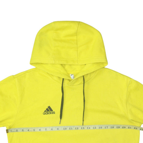 Adidas Men's Yellow Pullover Hoodie M Regular Fit Sports Fleece