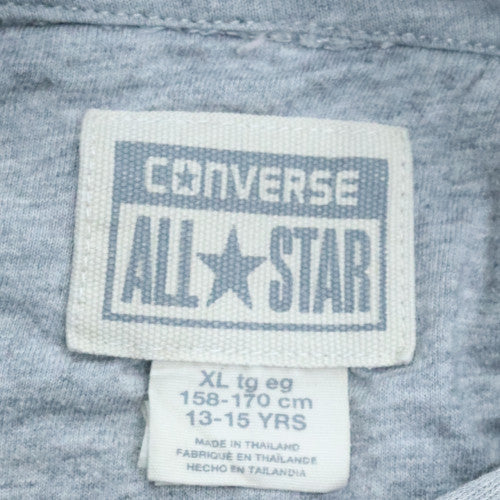 Converse Boys Grey Hooded Pullover Hoodie XL 13-15 Years All Star Logo