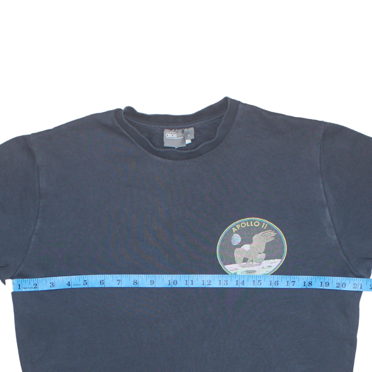 ASOS Men’s Blue Apollo 11 Crew Neck Cotton Sweatshirt Size M