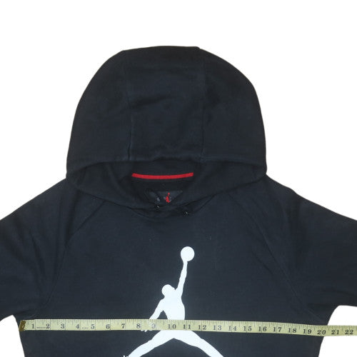 Jordan Mens Black Pullover Hoodie M Cotton Blend Graphic Print
