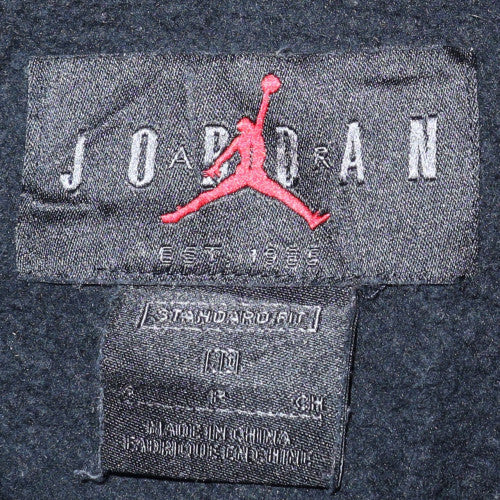 Jordan Mens Black Pullover Hoodie M Cotton Blend Graphic Print