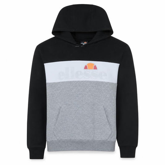 Ellesse Mens Grey Black Pullover Hoodie L Logo Sportswear
