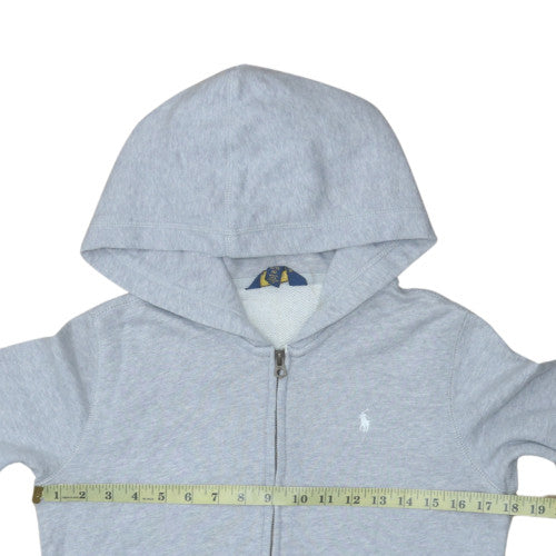 Polo Ralph Lauren Boys Grey Full Zip Hoodie XL 16 Cotton Blend Casual
