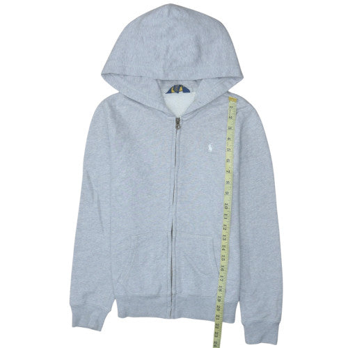 Polo Ralph Lauren Boys Grey Full Zip Hoodie XL 16 Cotton Blend Casual