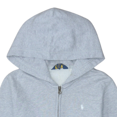 Polo Ralph Lauren Boys Grey Full Zip Hoodie XL 16 Cotton Blend Casual