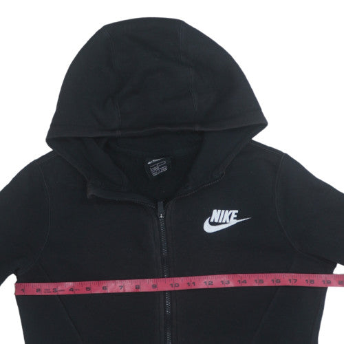 Nike Boys Black Full Zip Hoodie L 147-158cm Cotton Blend