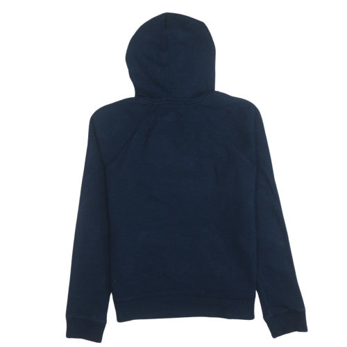Hollister Men's Blue Pullover Hoodie M Embroidered Logo Fleece