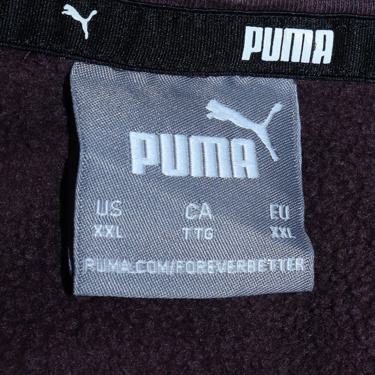 Puma Men's Brown Pullover Hoodie 2XL Regular Fit Logo Fleece
