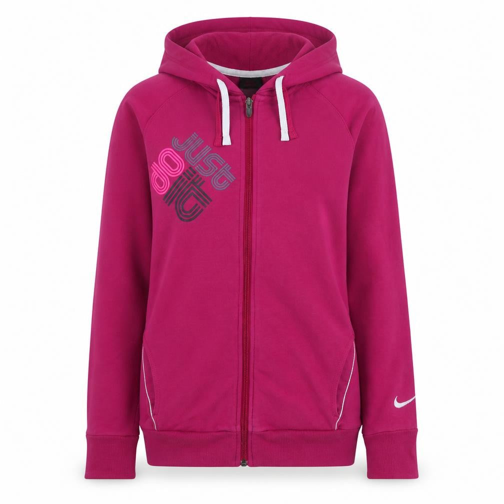 Nike Women’s Pink Full Zip Hoodie Dri-FIT S Cotton Blend