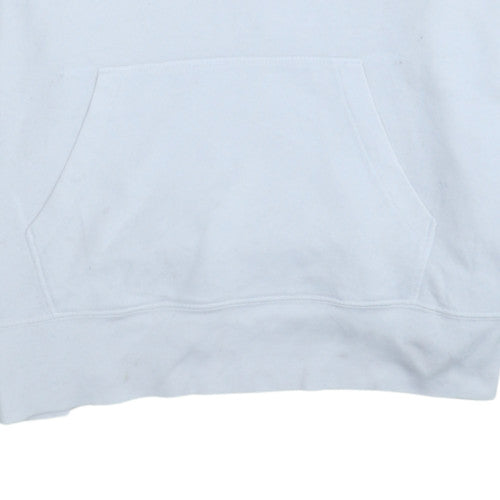 Levi's Men's White Pullover Hoodie M Logo Fleece Sweatshirt