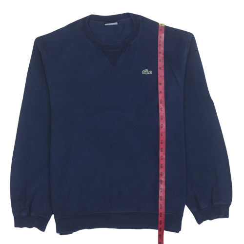 Lacoste Men’s Blue Crew Neck Cotton Knit Sweatshirt L Regular