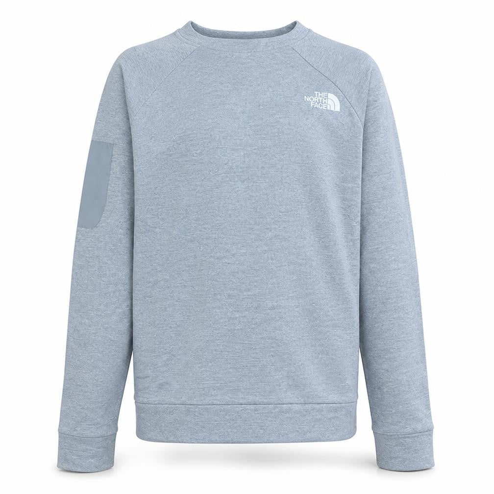 The North Face Boys Grey Crew Neck Sweatshirt Size L Youth Fleece
