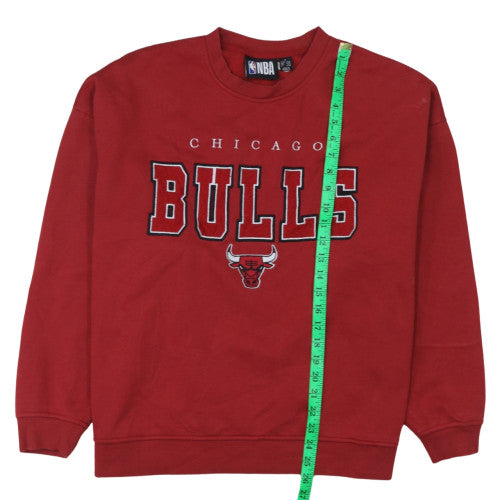 Primark NBA Chicago Bulls Red Sweatshirt Women M Regular Fit Crew Neck