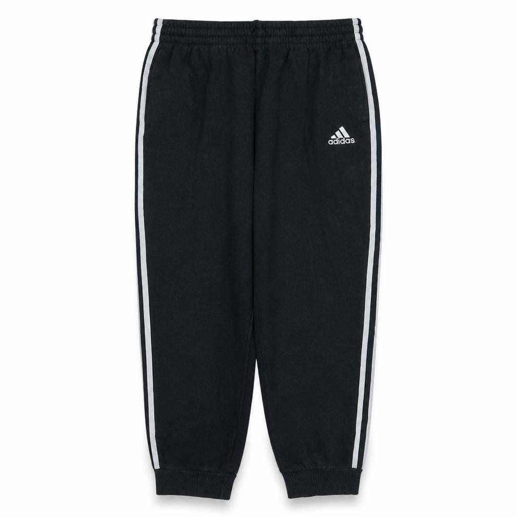 Front view of Adidas men’s black xl jogger sweatpants tapered comfort fit