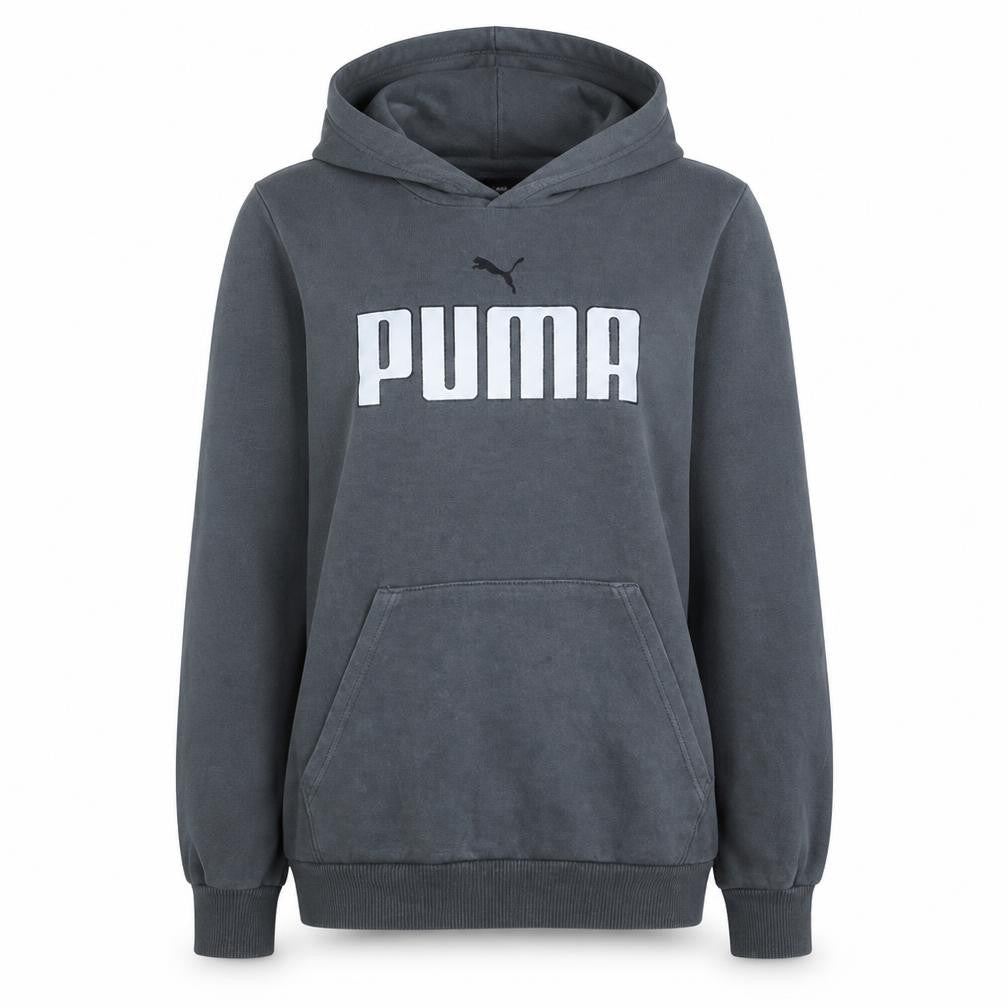 Puma Women's Grey Small Pullover Hoodie with Logo
