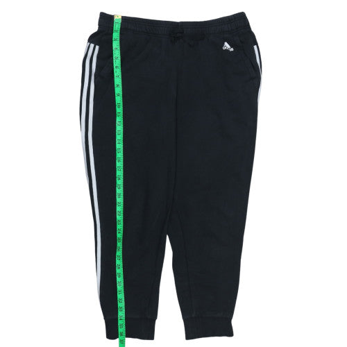 Adidas Women’s Black XL Jogger Sweatpants with White Stripes